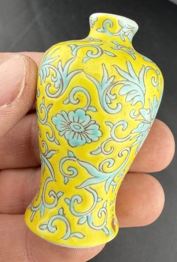 蓝色中国古董花瓶| eBay