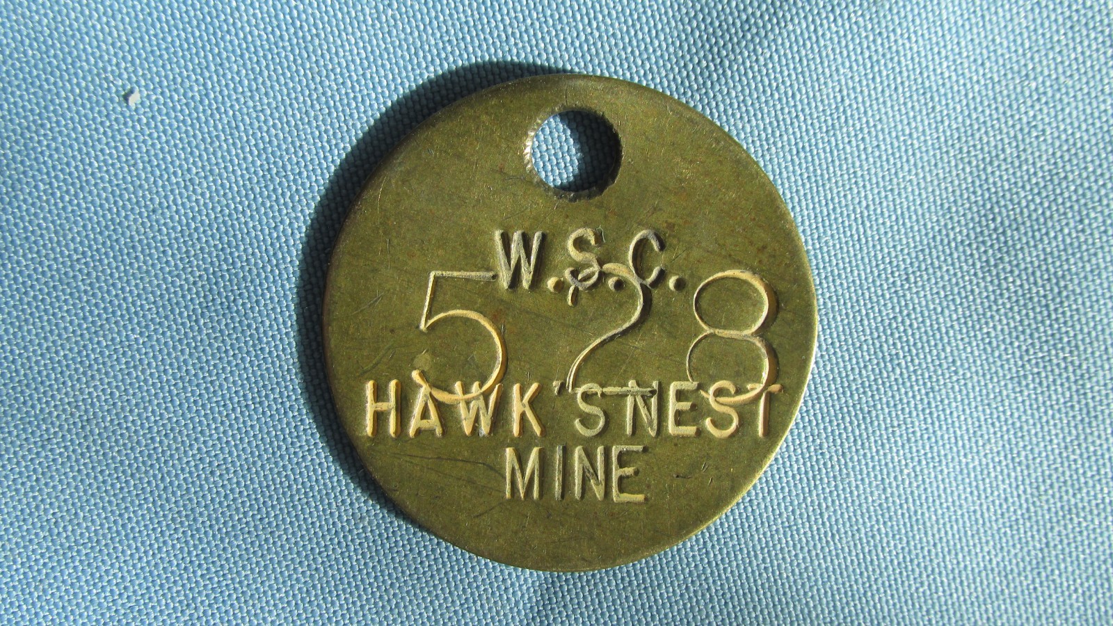 Gilman Mining District Colorado Hawks Nest Mine Stamped Miners Brass Check Tag