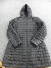 The North Face Coat Womens Large Black Quilted Hooded Long Puffer Warm Outdoor