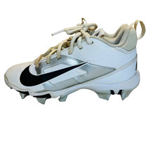 Nike Kids Alpha Huarache Fastflex Baseball Cleats White Silver Sports Youth 3