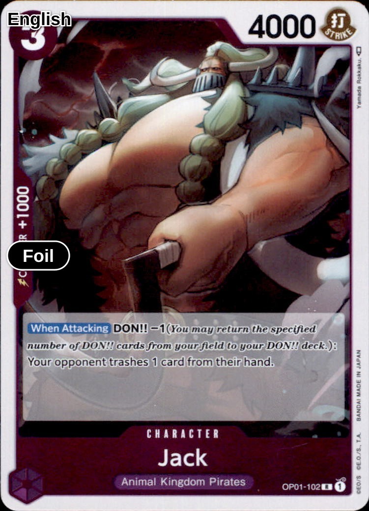 FOIL Jack - OP01-102 - Romance Dawn NM