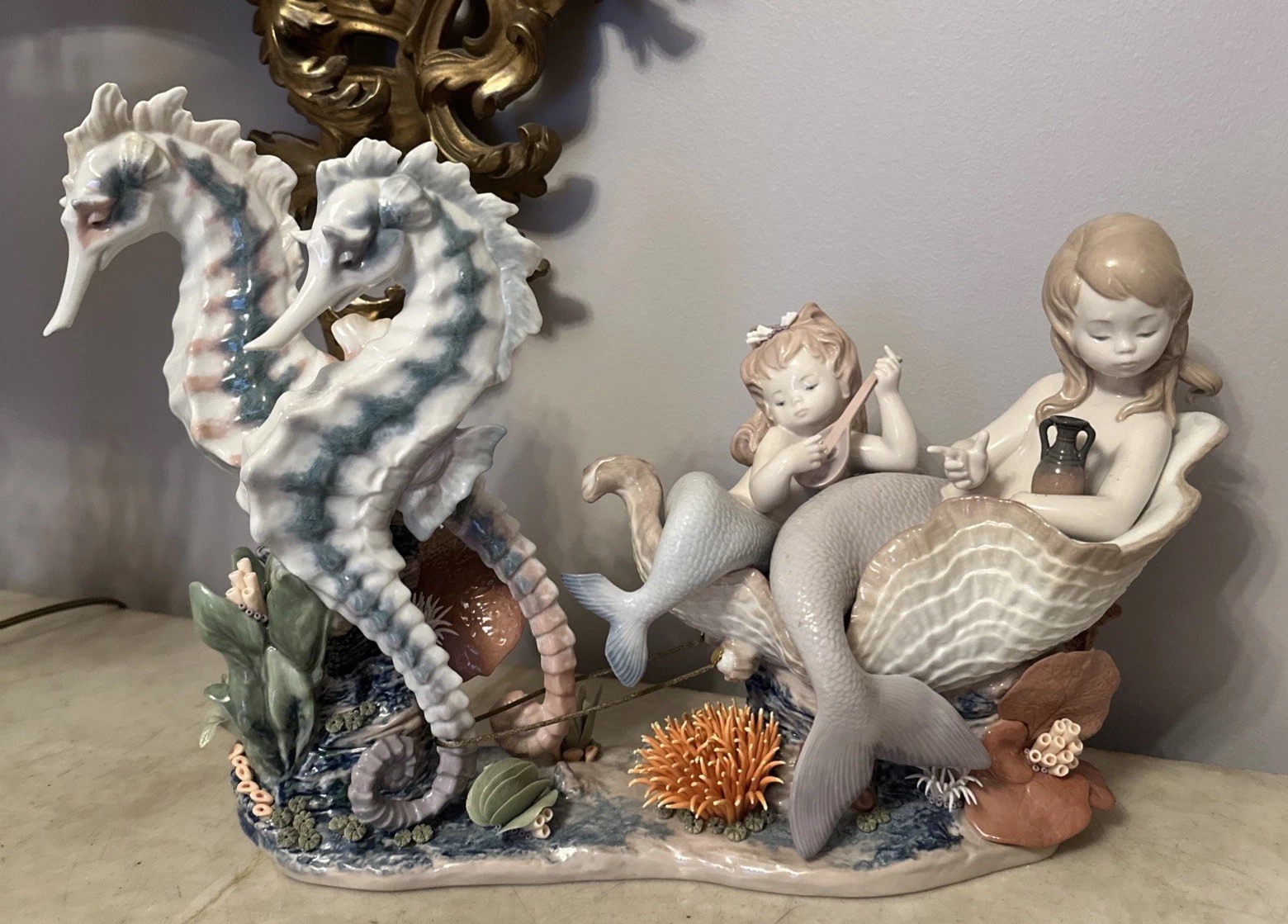 Lladro "Underwater Journey" Large Mermaids Figurine #6929 MINT CONDITION