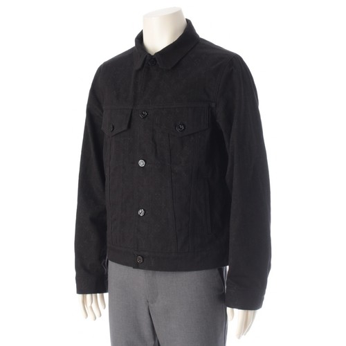 Giacca denim Louis Vuitton 20SS monogramma 3° tipo HHA21W nero 46 usata - Foto 2 di 10