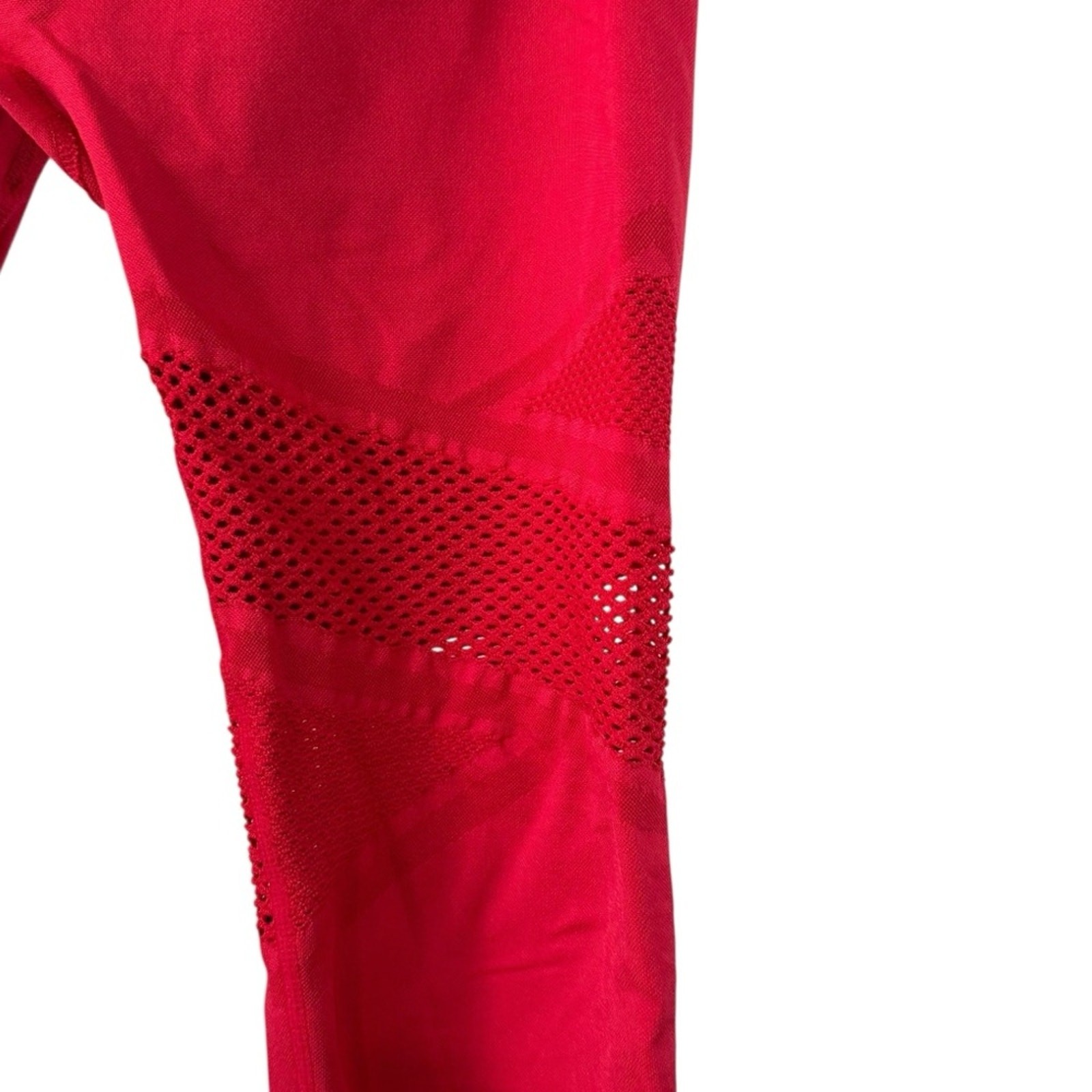 Fabletics medium Red Seamless Mesh Panel Leggings… - image 4