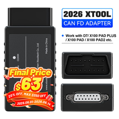 XTOOL CAN FD Adapter Diagnostic Tool For D7 X100 PAD PAD2/ PAD3/ A80 OBD Scanner