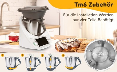 Teigmesser Für Thermomix TM5 & TM6 – Edelstahl-Ersatzmesser, Kompatibel Mit Vorwerk, Für Besseres Kneten