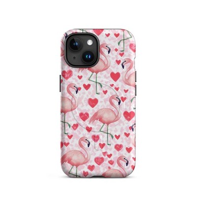 Flamingo Hearts MagSafe  Tough Case for iPhone 