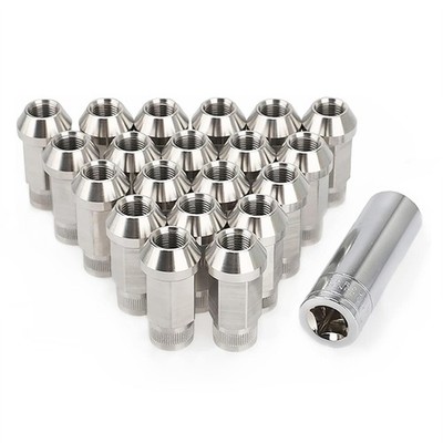 1/2-20 20*Edelstahl-Radmuttern Nuts Universal-Sechskant 19 mm Länge 50 mm Konus