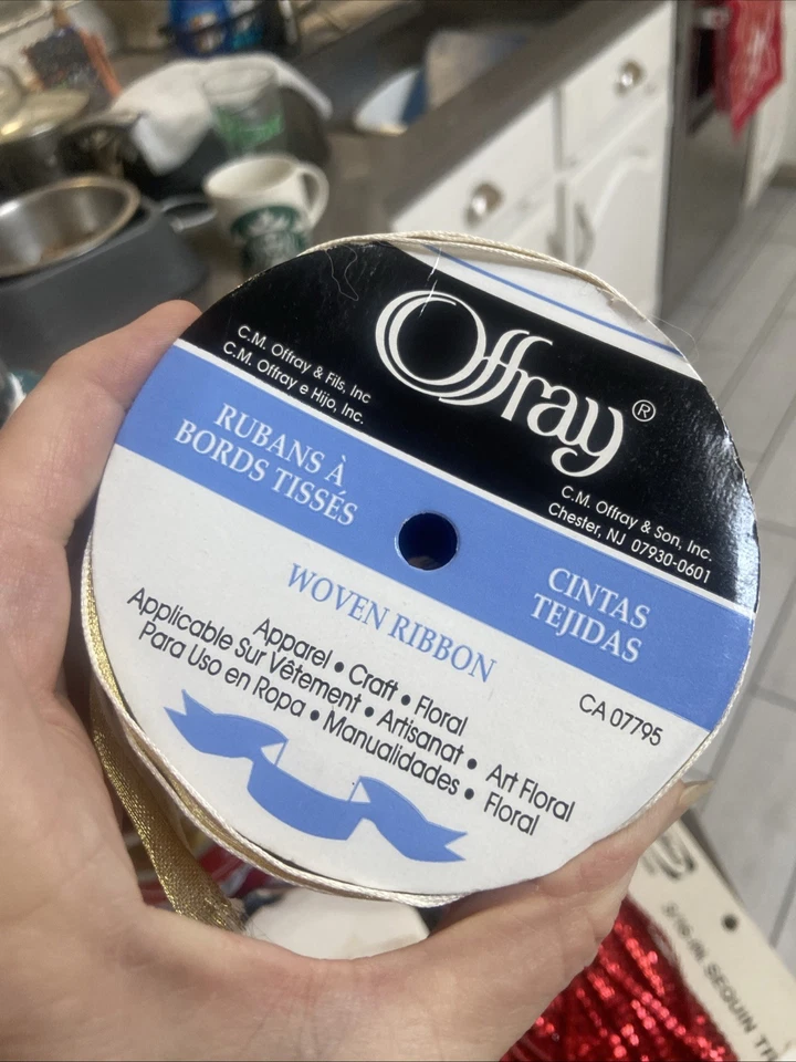 Lote de fita de Natal com fio vintage e nova - Imagem 4 de 4