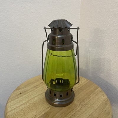 Vintage Hand-crafted  Candle Hanging  Lantern 9 1/2'', Made In India