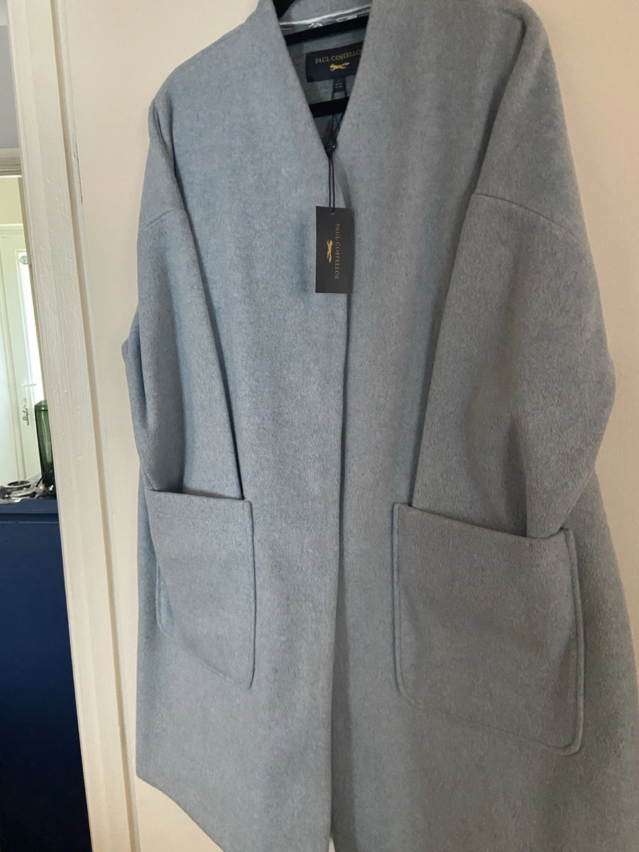 Veste Ceinturée Femme Paul Costelloe – Taille 14 – Bleue – Occasion Parfait état