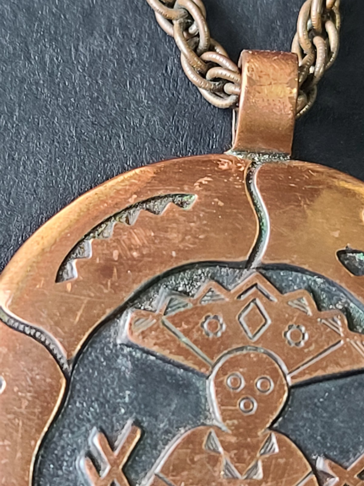 VTG Bell Trading Post Solid Copper Native America… - image 2