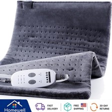 Massaging Weighted Heating Pad 12x24 for Ultimate Back Pain Relief in Dark Grey