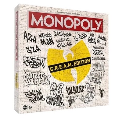Wu Tang Clan MONOPOLY Board Game Cream (C.R.E.A.M. Edition) New Sealed