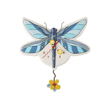 Allen Designs Blue Dragonfly Wall Clock Standard Wall Clock
