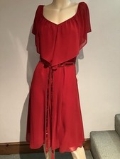 New Ladies Red Flare Floaty Dress by Holly Willoughby Size 6 party work