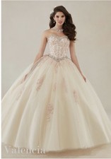 VALENCIA Vizcaya by Morilee Quinceañera Prom Dress $599 Champagne/Blush Sz 6 NWT