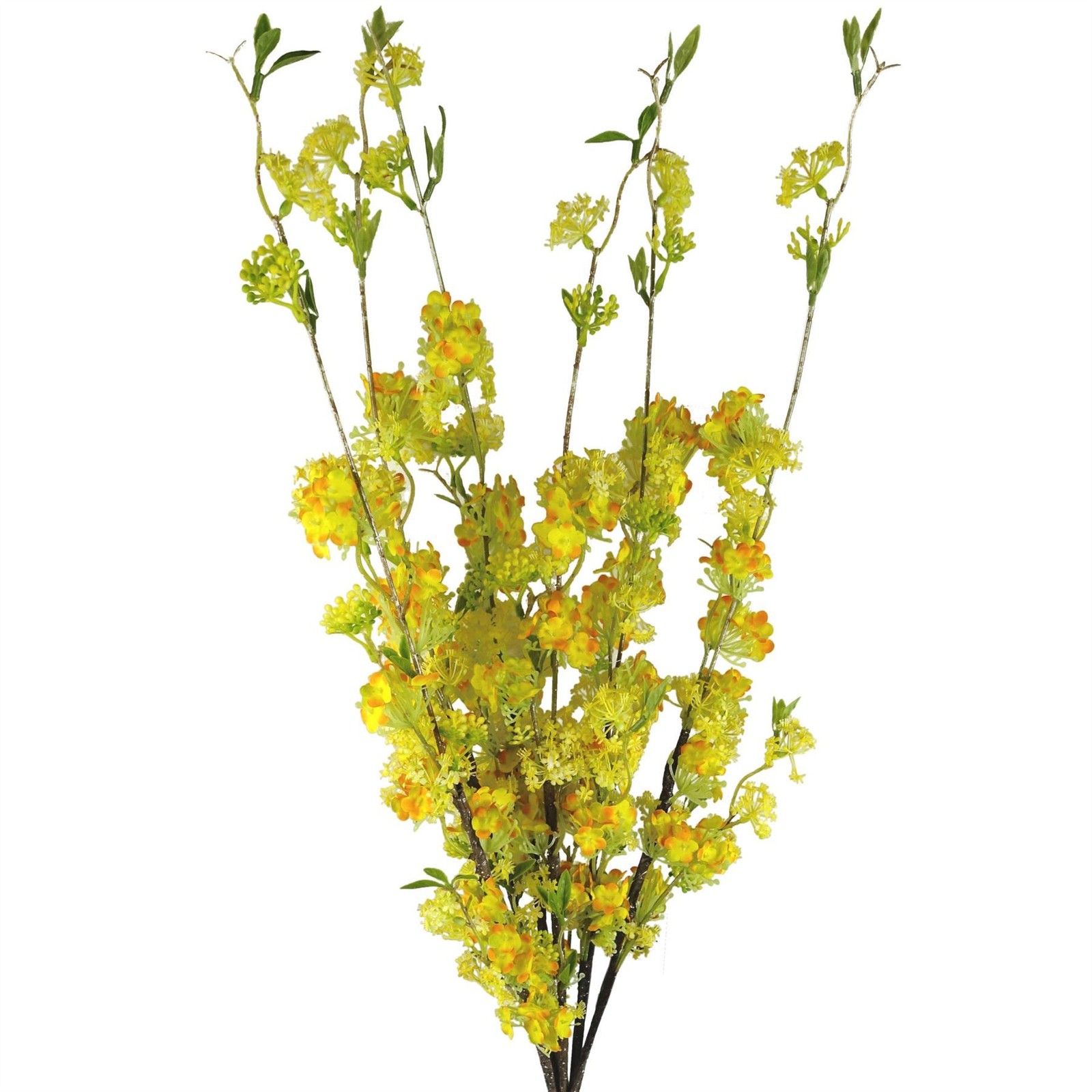 Leaf - Blossom Spray Stem - 100cm - Yellow - Pack of 6 - Image 2