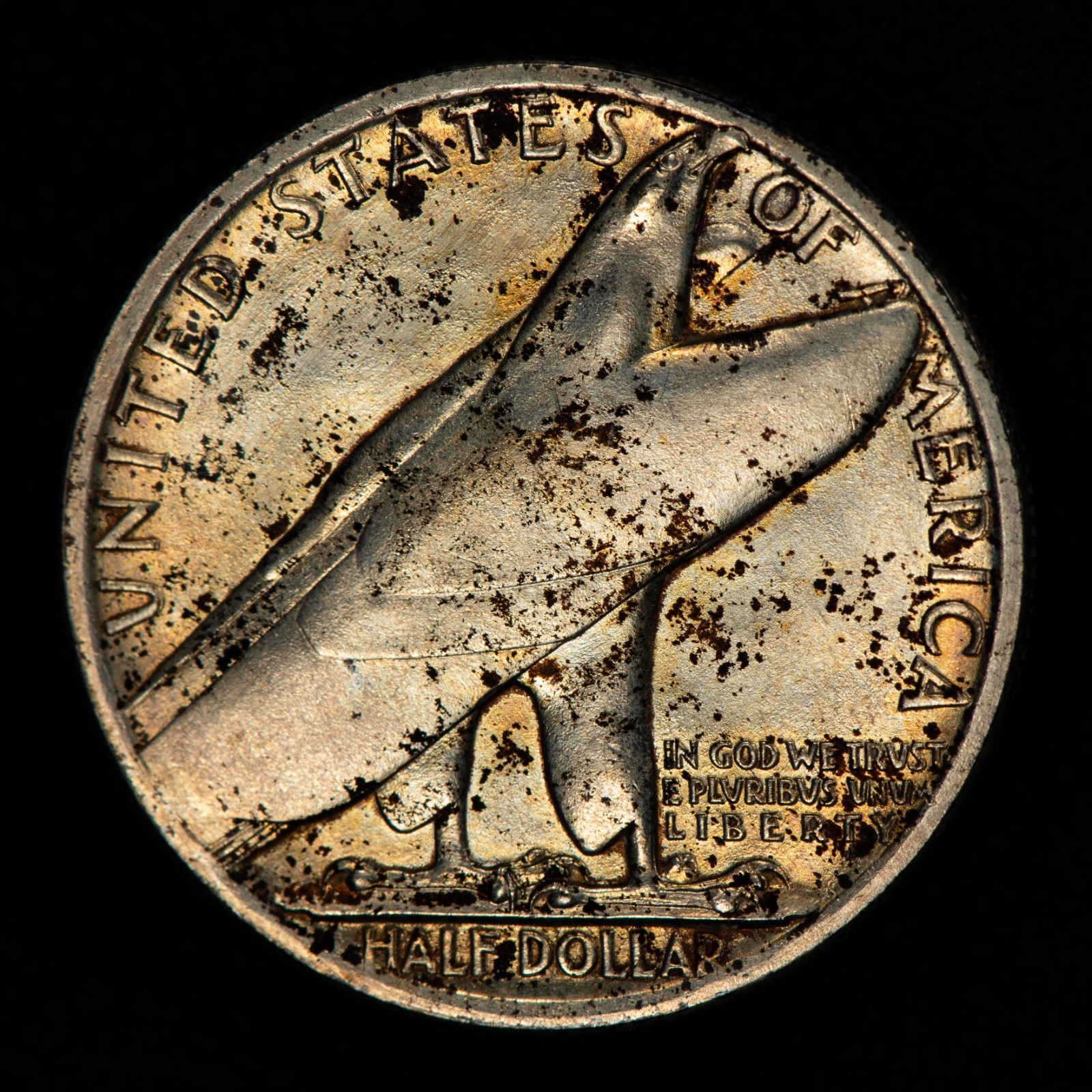 1936 50c Bridgeport CT Commemorative Silver Half Dollar - Original Box - C1285