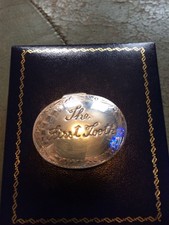 Lovely Silver Hallmarked First Tooth Oval Hinged Box in Original Box