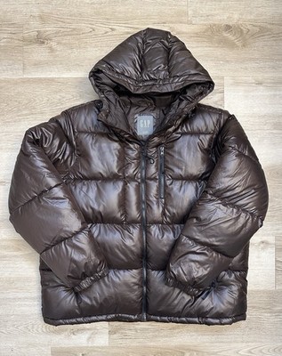 NEW- GAP Recycled Heavyweight Puffer Jacket/Coat, Mens XL, Terra Chocolate Brown