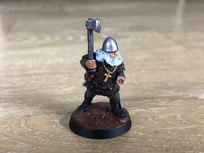 Wargames Foundry OLAF THE STOUT Wikinger Metallfigur bemalt & auf Basis Warhammer