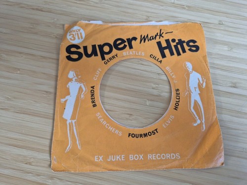 vintage 7" Record sleeve Super hits. Orange. - Picture 2 of 2