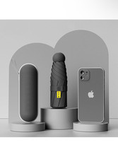 Generic Compact 5-Fold Black Umbrella with Capsule Case