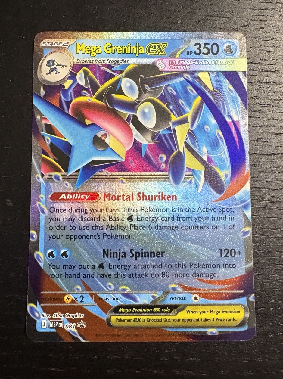 Mega Greninja Ex 081 Mega Evolution Black Star Promo Holo