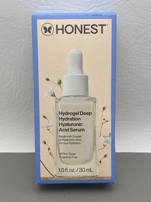 Honest Beauty Hydrogel Deep Hydration Hyaluronic Acid Serum 1 fl oz New