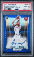 Panini 2023-24 Prizm Deca Ausar Thompson RC Auto Blue Prizm #DS-AUS /49 PSA 10