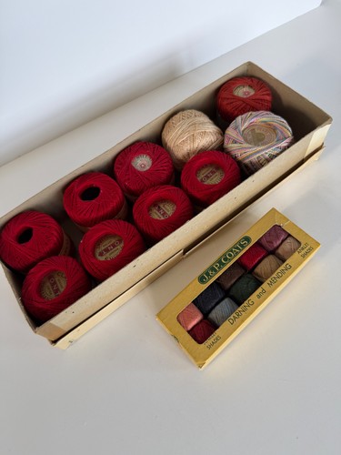 Vintage Lot of Coats and Clark's Crochet and Embroidery  Thread Various Colors