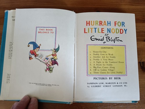 Enid Blyton Hurrah For Little Noddy FIRST EDITION 1950 VGC Book 2 - Picture 2 of 3