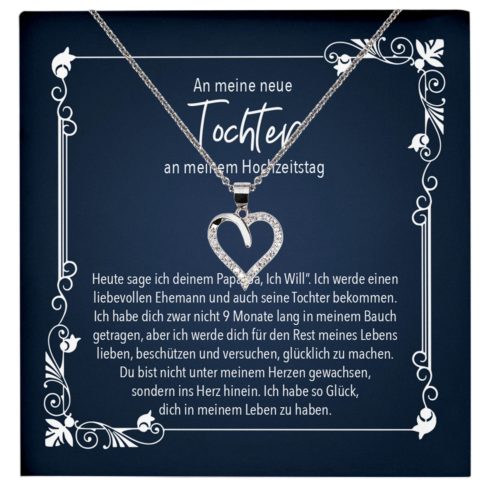 Neue Stieftochter Geschenk Sterlingsilber Schmuck zur Hochzeit der Stiefmutter