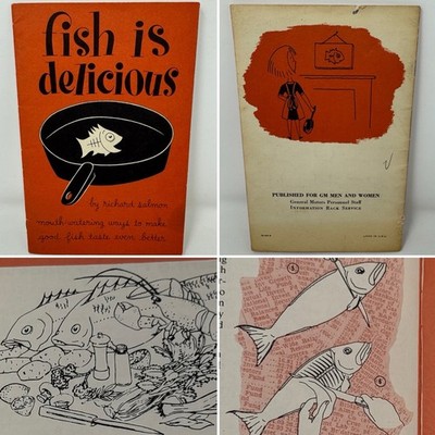 Fish Is Delicious Cookbook for GM General Motors Personal Staff VTG 1954 Recipes