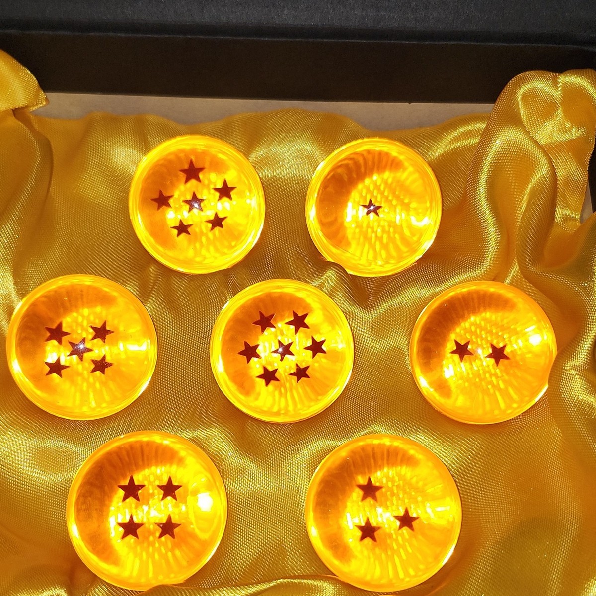 Dragon Ball Z Limited Edition 7-Star Orange Glass Dragon Balls Set