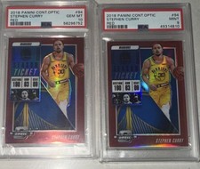 Panini Contenders Optic Stephen Curry Red #94 PSA 10/9 Lot 2 Cards 2018 🏀