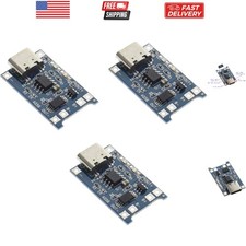 3pcs TP4056 Type-c USB 5V 1A 18650 Lithium Battery Charger Module Charging Bo...