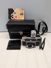 VTG Collectible 1960  s-70  s Kodak Instamatic X-35 Camera  Hard leather Case