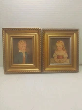 Vintage 2 Framed Prints Robert and Marian Gold Frame C & A Richards Boston 1940