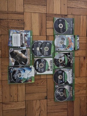 Xbox One Games Lot Of 7 Cases And Games, 2 Replacement Cases For Games Bonus COD