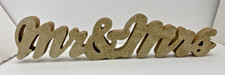 Mr and Mrs Sign Vintage Style Wooden Glitter Mr and Mrs Letters Sign Wedding ...