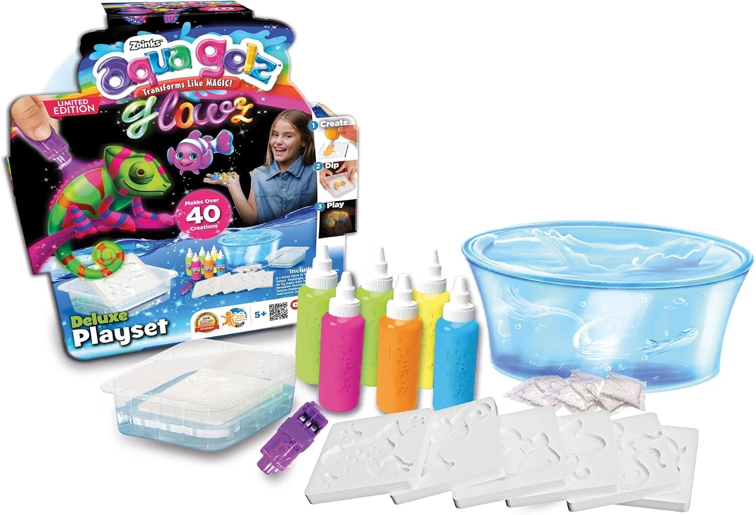 Simba Multicolore Aqua Gelz Deluxe Set Glowz - Immagine 3