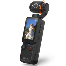 Vlogging with 180 Rotating Lens, Pocket Body with Audio Video Recording,7-...