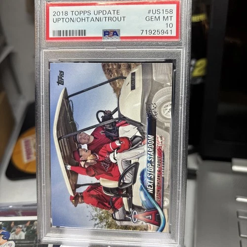 New Listing2018 Topps Update Series Mike Trout, Shohei Ohtani, Justin Upton #US158. PSA 10