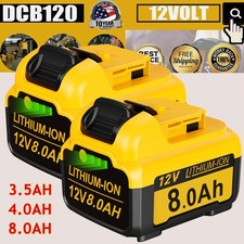 12V 8.0Ah 12 Volt Max Lithium-ion Battery For DeWalt DCB127-2 DCB120 DCB126 4 Ah