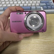 Samsung PL20 Vintage Digital Camera Pink 14.2MP 5x Optical Zoom with Accessories