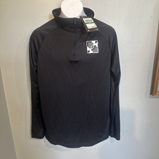 UNDER ARMOUR Boy's UA Velocity 1/4 Zip Pullover Shirt Black Size L