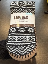 Muk Luks EES women's slipper socks cozy lining slip resistant - Size S/M 5-7 