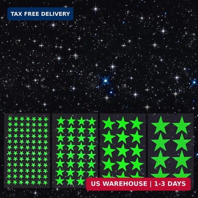 AOWDIAO Glow in The Dark Star Stickers - 630 Pieces (4 Sizes) - Luminous Ceiling
